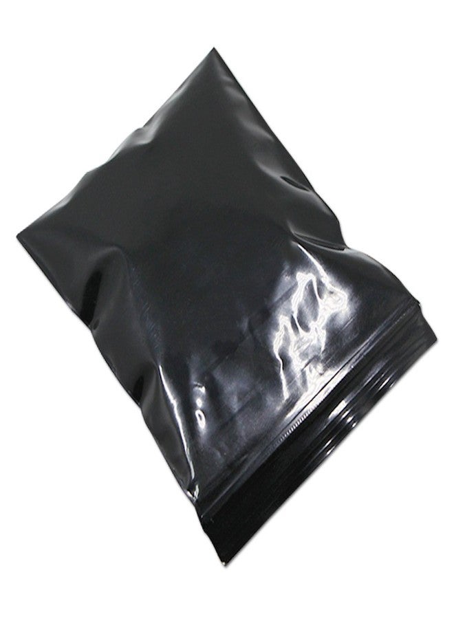 PABCK 100 Pieces Black Reclosable Zip Bags 5.1mil Thickness Poly Plastic Packaging Resealable Zipper Lock Closure Bag for Storage (3.9x5.9 inch) - Image 2